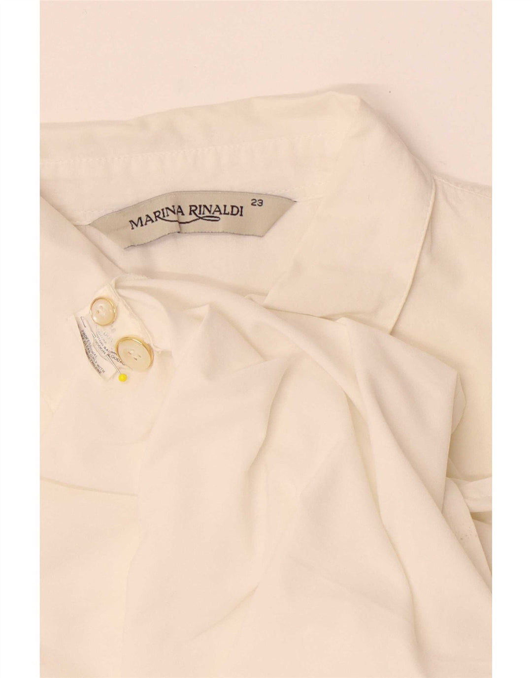 Marina Rinaldi Womens Shirt Size 23 Medium White Cotton
