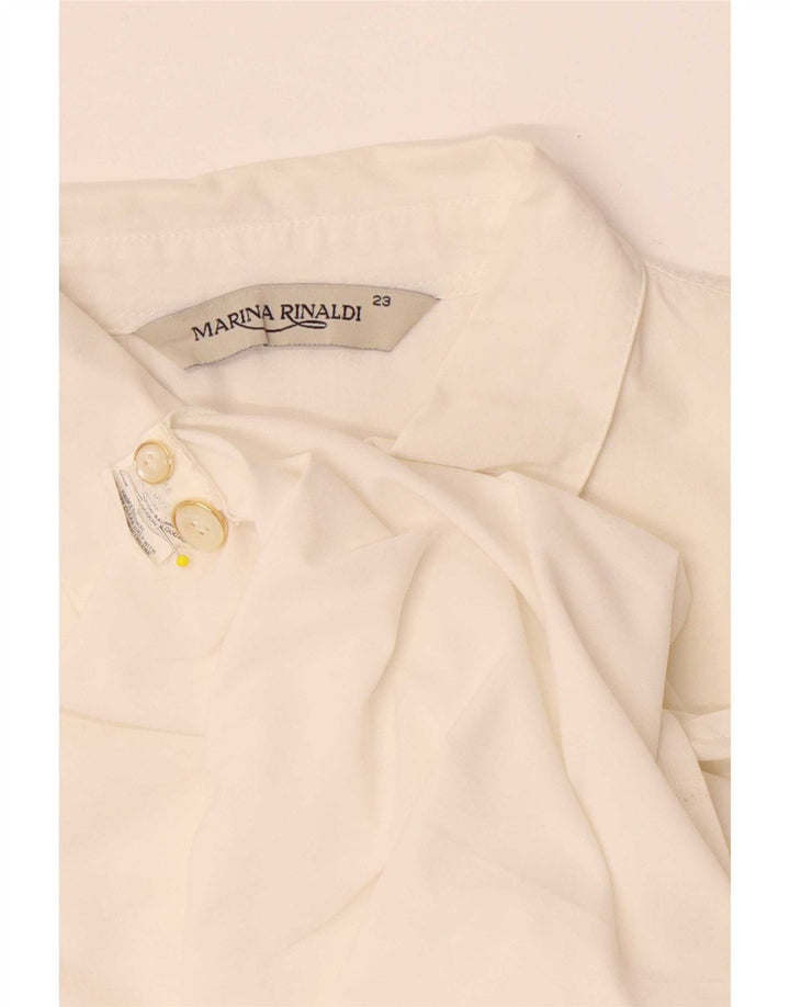 Marina Rinaldi Womens Shirt Size 23 Medium White Cotton