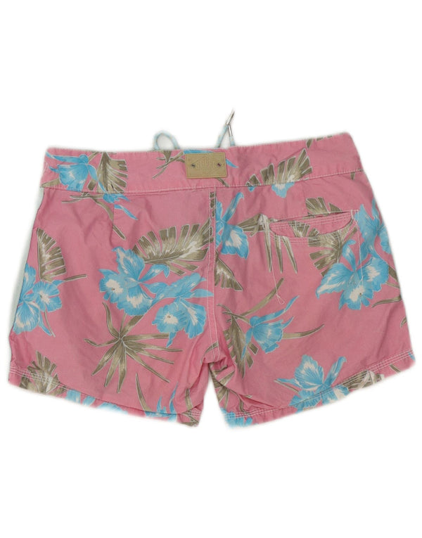 Superdry svømmeshorts til kvinder UK 6 XS Pink Blomsterbomuld