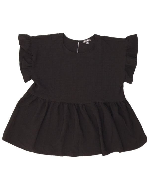 Marks & Spencer Γυναικεία Αυτόγραφη Μπλούζα Oversized Top UK 16 Large Black