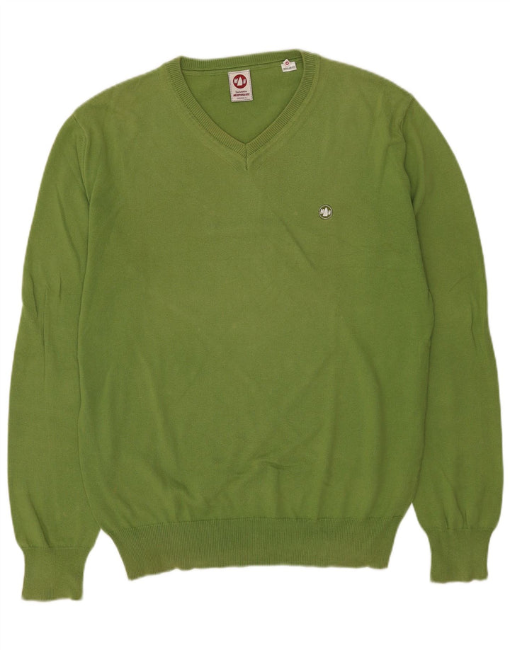 Murphy & Nye Mens Sailmakers Regular Fit V-Neck Jumper Sweater XL Green