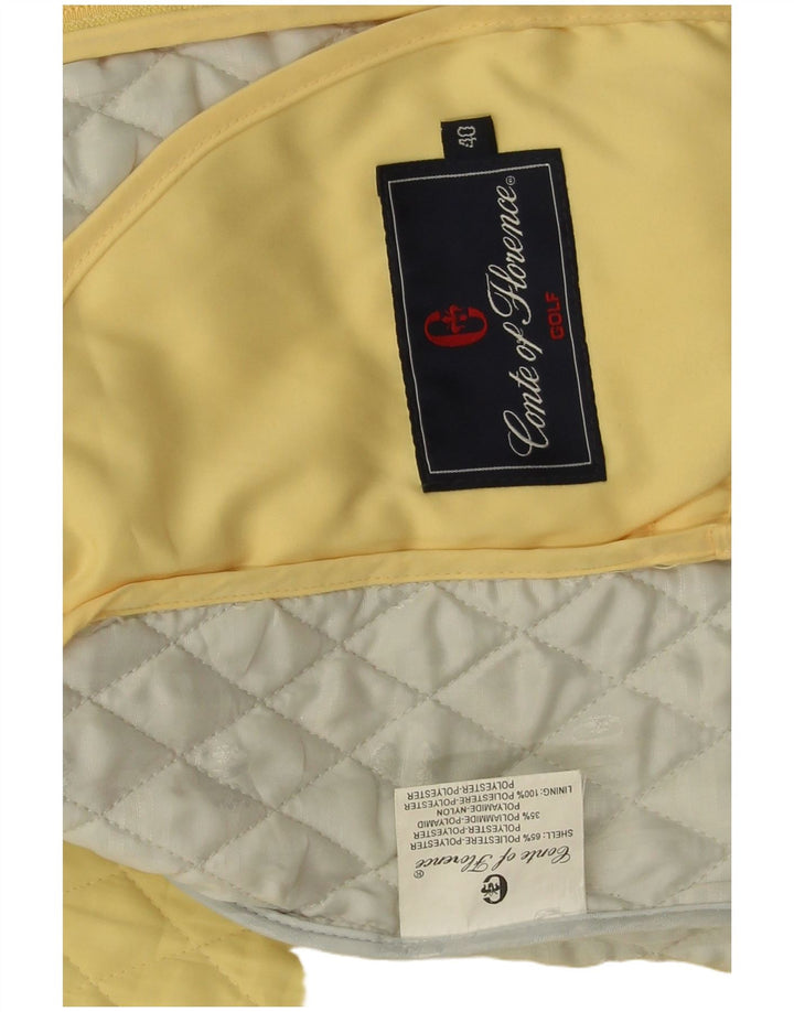 Conte of Florence Damen Steppweste IT 40 Small Gelb Polyester