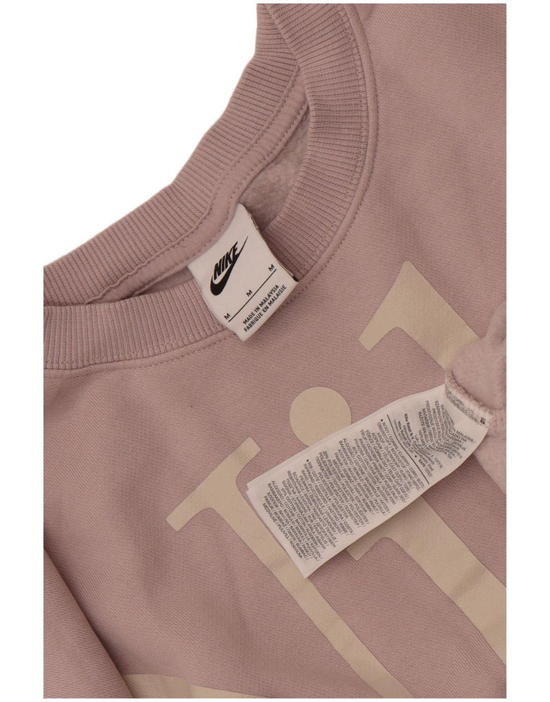 Nike Womens Graphic Oversized Sweatshirt Pullover UK 14 Mittellila Baumwolle