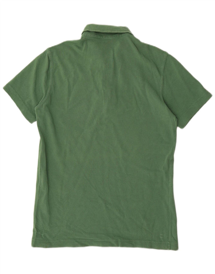 Benetton Mens Polo Shirt Medium Green Cotton