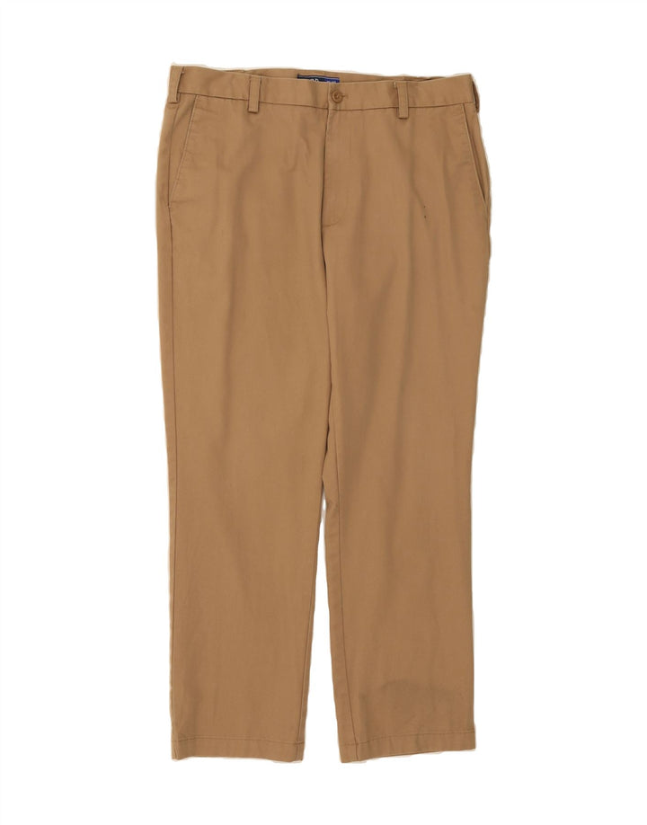 IZOD Mens Straight Chino Trousers W36 L30  Brown Cotton Vintage Izod and Second-Hand Izod from Messina Hembry 