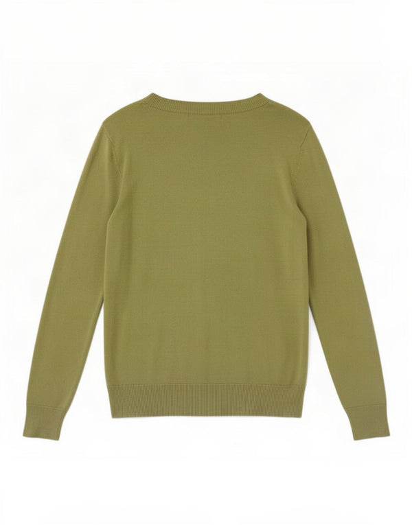 Marks & Spencer Dame Boat Neck Jumper Sweater UK 6 XS Grøn Akryl
