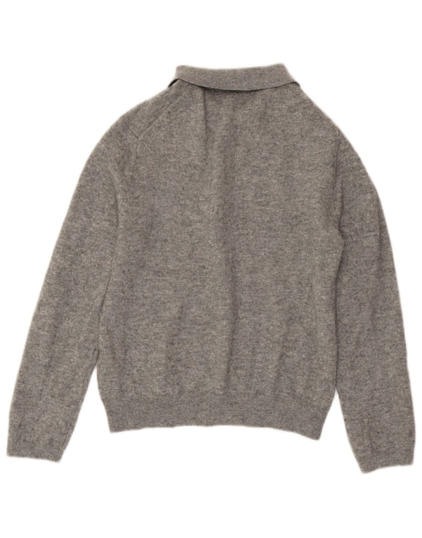 Zara Damen-Pullover mit Rollkragen, UK 18, XL, grau gefleckte Wolle