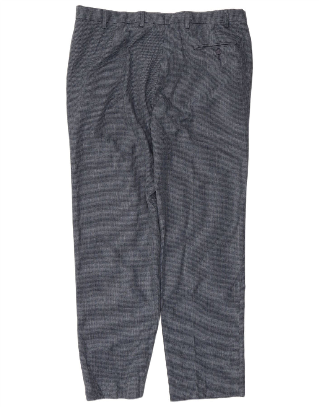 Marks & Spencer Mens Tailored Tapered Suit Trousers W40 L33 Blue Check