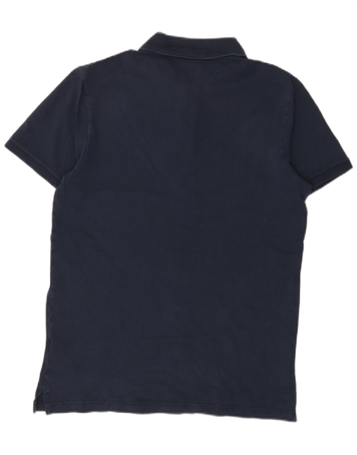 Hollister Mens Polo Shirt Medium Navy Blue Cotton