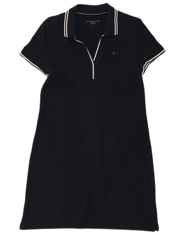 Abito polo da donna Tommy Hilfiger UK 12 cotone blu navy medio