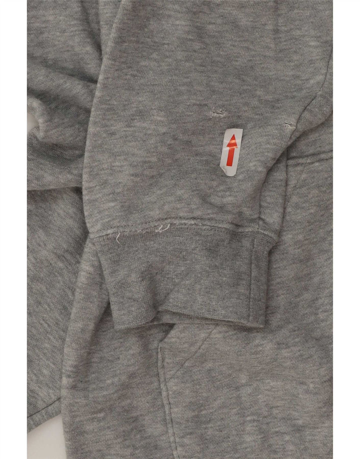 Nike Womens Hoodie Jumper UK 14 Medium Grey Cotton