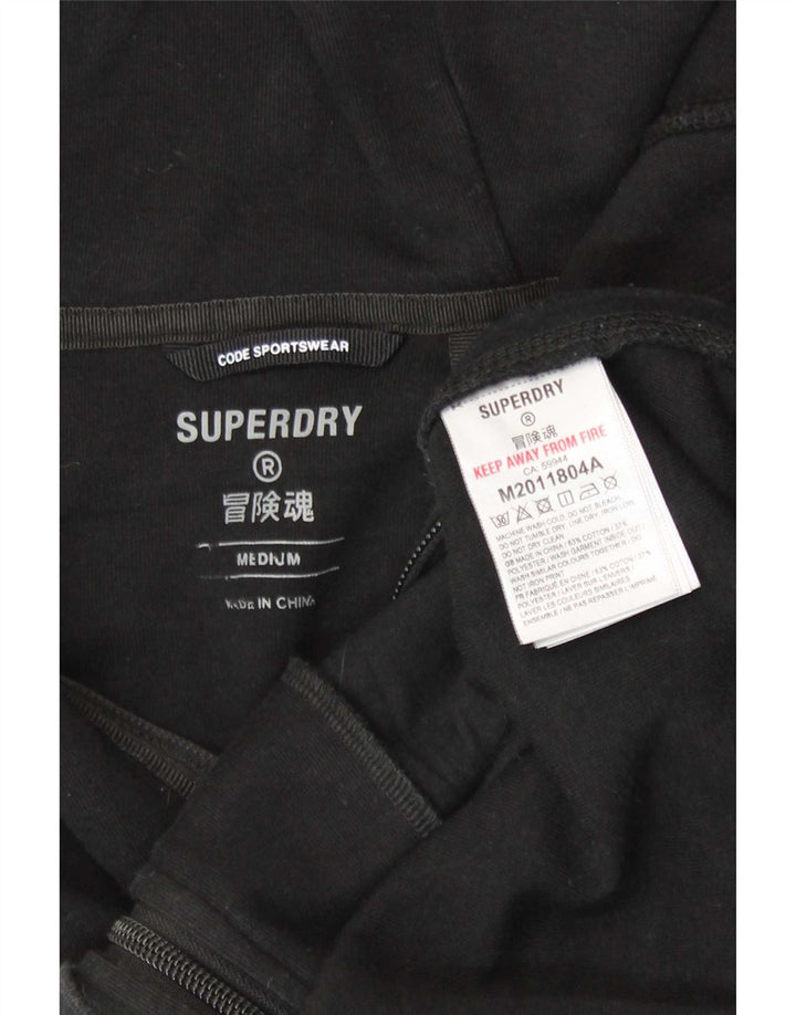 Superdry Hættetrøje med lynlås til mænd mellem sort bomuld