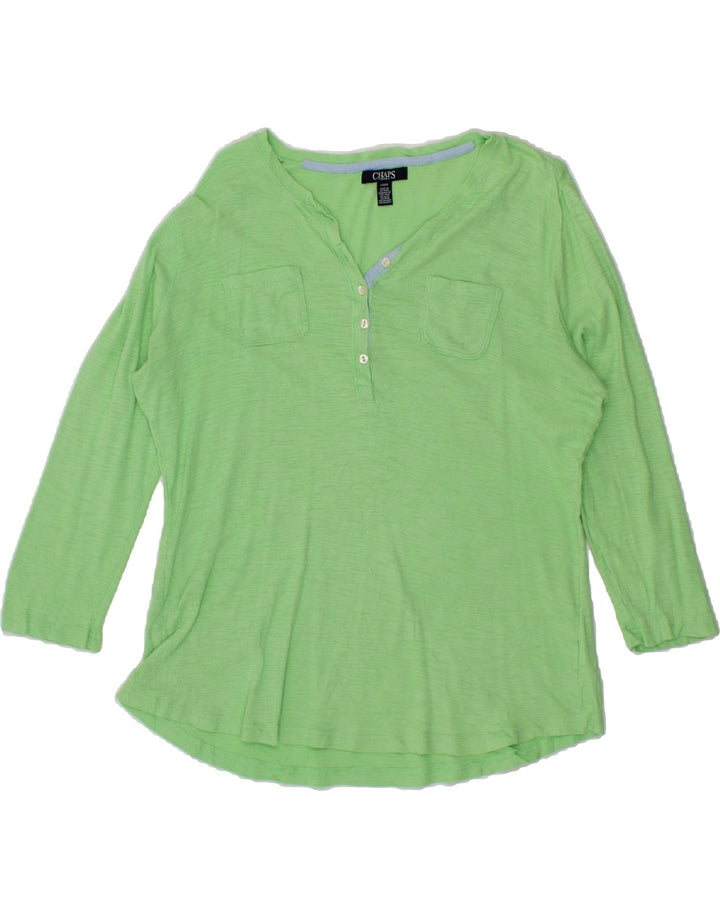 CHAPS Womens Top 3/4 Sleeve UK 16 Large Green Vintage Chaps and Second-Hand Chaps from Messina Hembry 