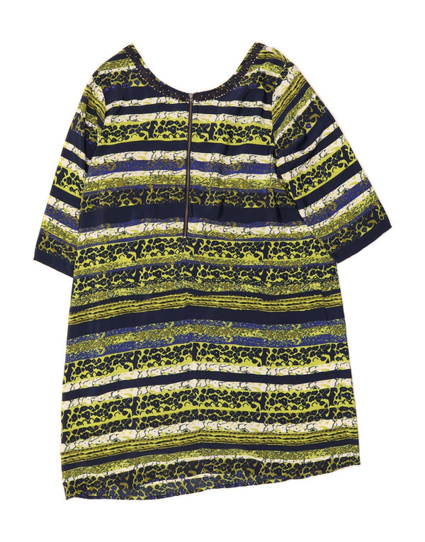 PER UNA Damen-Zeltkleid mit 3/4-Ärmeln, UK 20, 2XL, mehrfarbig gestreift