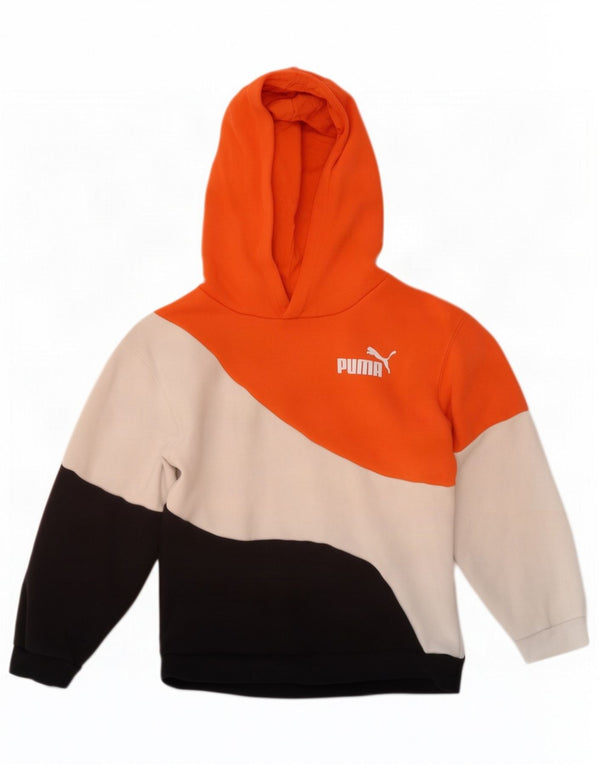 Puma Boys Hoodie Jumper 7-8 år Flerfarvet Colourblock Bomuld