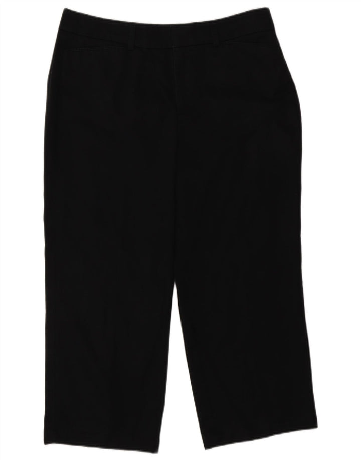 DOCKERS Womens Ideal Fit Capri Trousers US 8 Medium W30  L22 Black