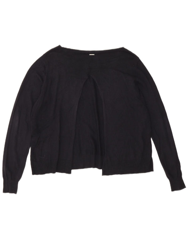 Maglione maglione con scollo a barca da donna Liu Jo UK 14 grande blu navy