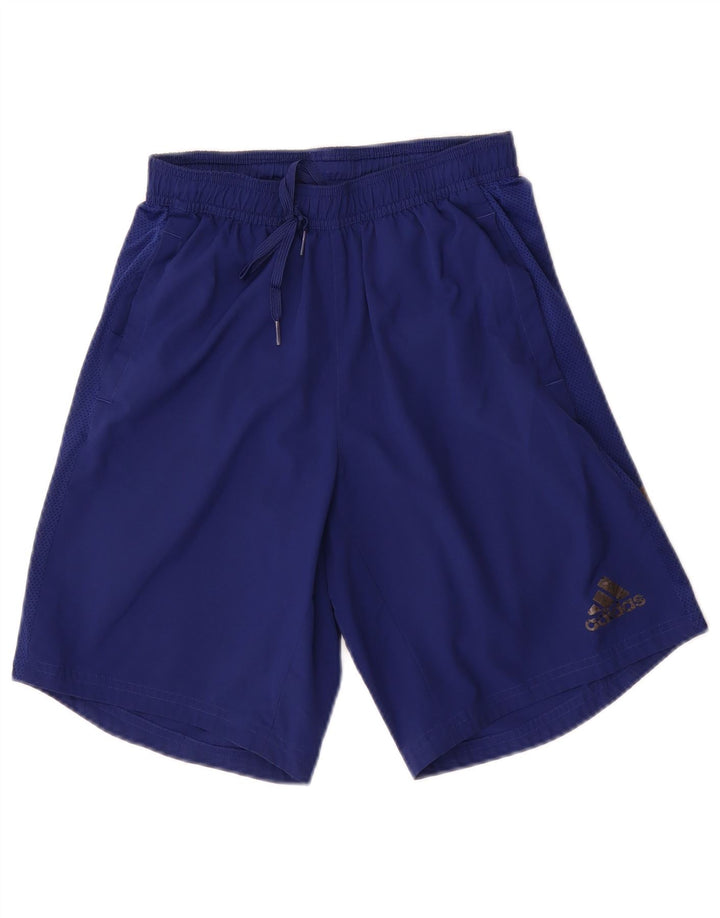 Adidas Mens Primegreen Sport Shorts Small  Navy Blue Polyester