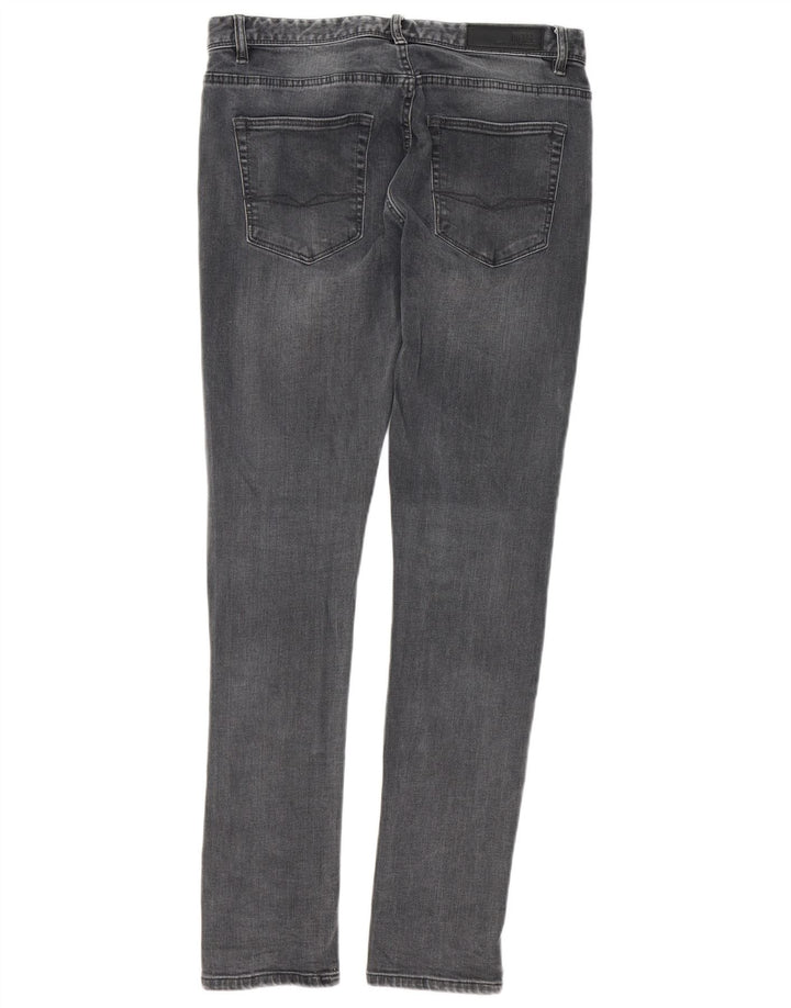 Diesel Mens Sleenker Slim Jeans W32 L32 Grey Cotton