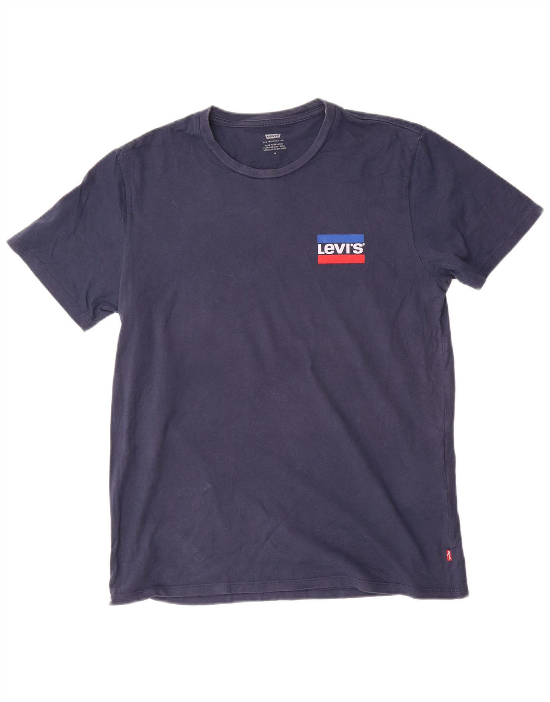 Levi's Mens Graphic T-Shirt Top Medium Navy Blue Cotton