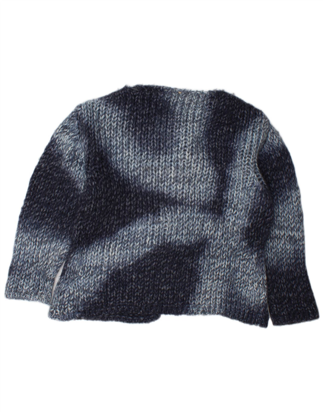 Bottega Womens Cardigan Sweater UK 16 Large Navy Blue Wool