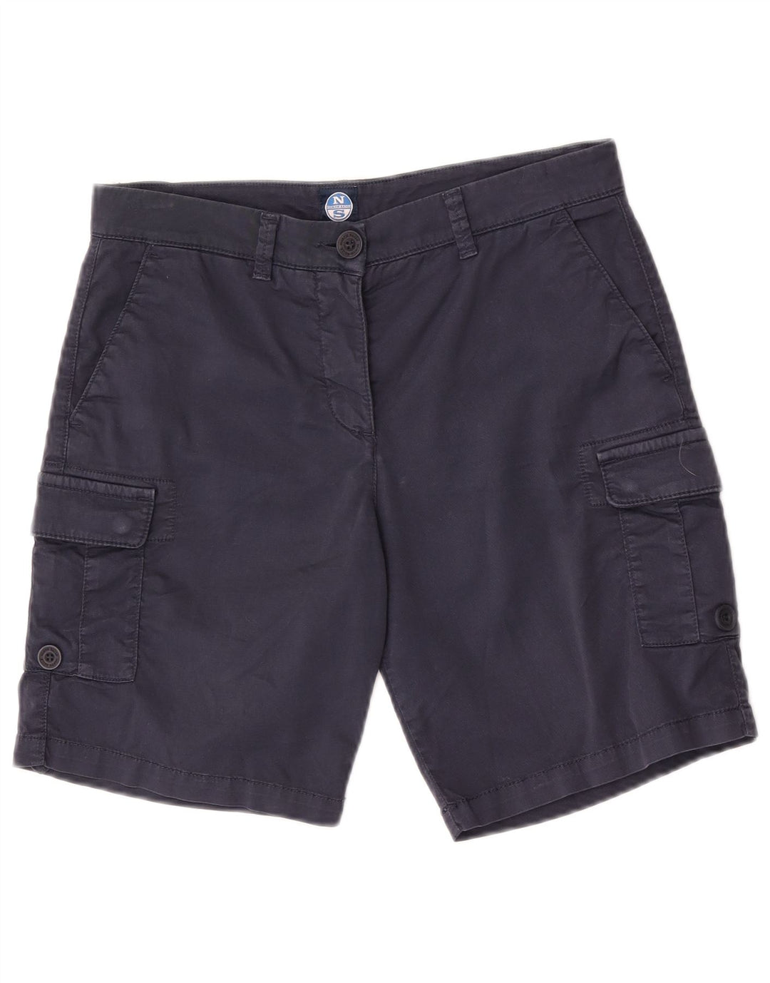 North Sails Womens Cargo Shorts EU 42 Medium W28  Navy Blue Cotton