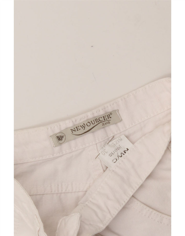VINTAGE Mens Denim Shorts W30 Medium White Cotton Vintage Vintage and Second-Hand Vintage from Messina Hembry 