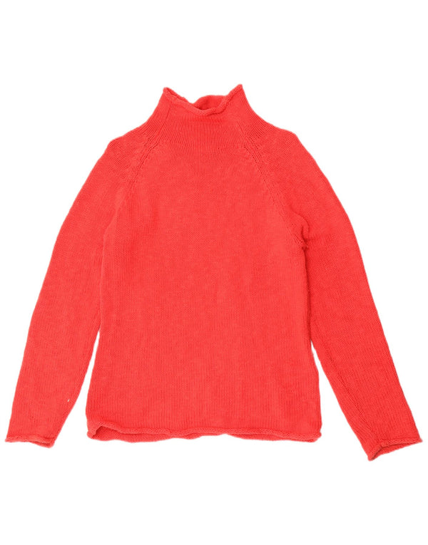 L.L.Bean Suéter tipo jersey con cuello alto para mujer UK 40 Algodón rojo mediano