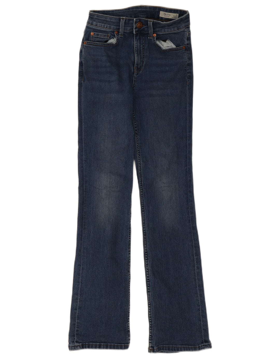 Marks & Spencer Womens Eva Bootcut Jeans UK 8 Small W24 L29 Navy Blue