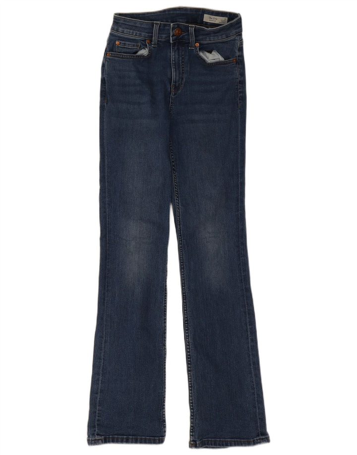 Marks & Spencer Womens Eva Bootcut Jeans UK 8 Small W24 L29 Navy Blue