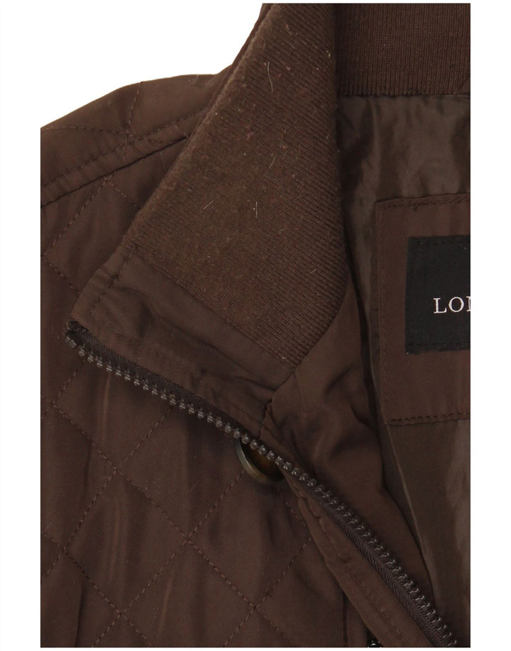 London Fog Mens Quilted Jacket UK 40 Large Brown Polyester