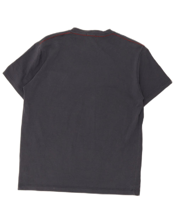 Pierre Cardin Mens Graphic T-Shirt Top Large Navy Blue Cotton