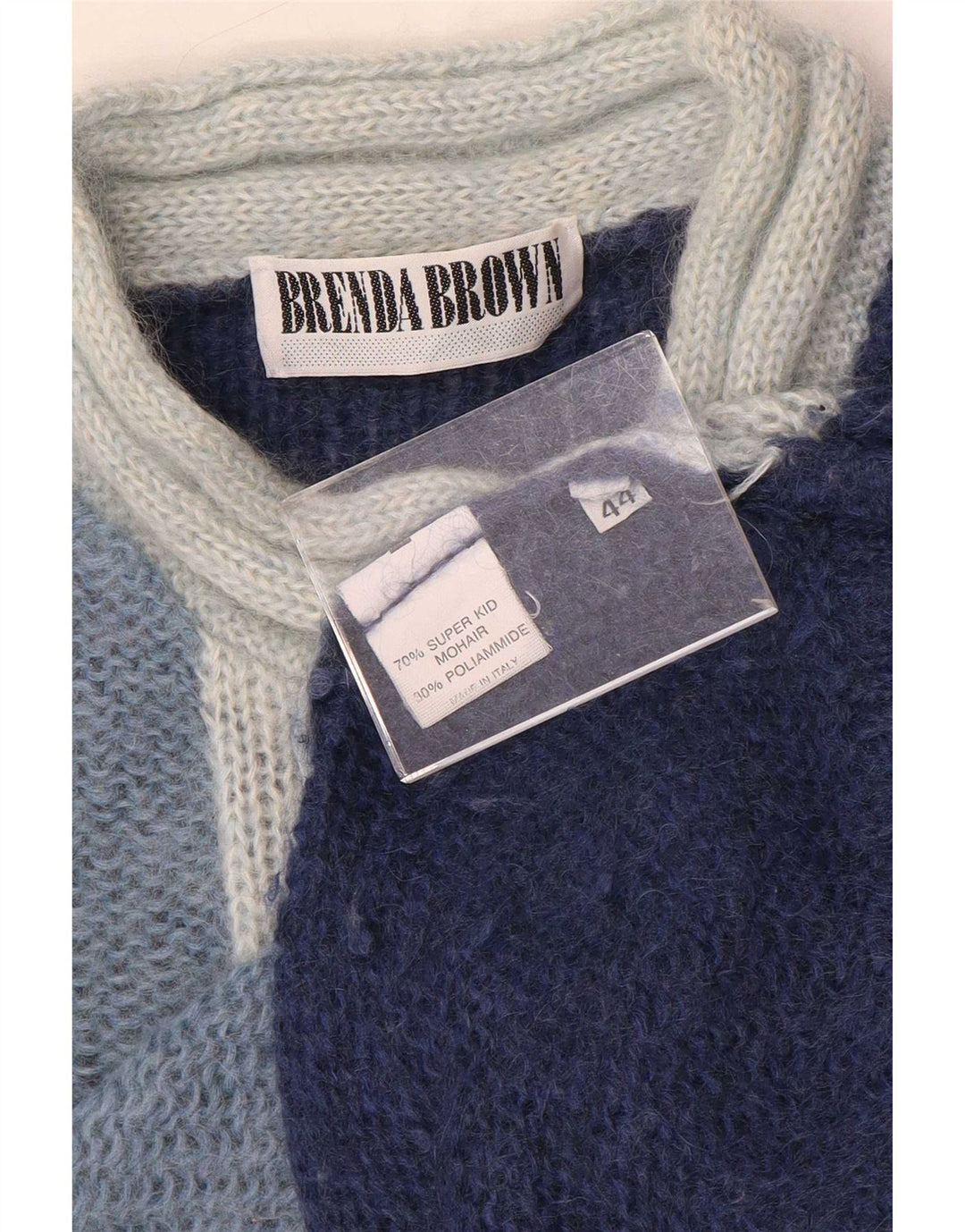 Vintage Womens Turtle Neck Jumper Sweater IT 44 Medium Navy Blue