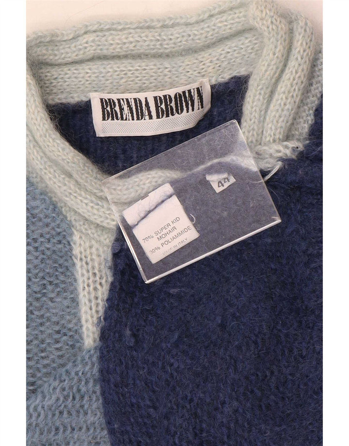 Vintage Womens Turtle Neck Jumper Sweater IT 44 Medium Navy Blue