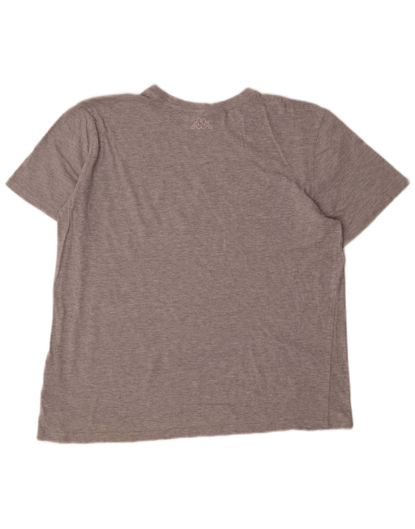 Kappa Mens Graphic T-Shirt Top 2XL Grey Cotton