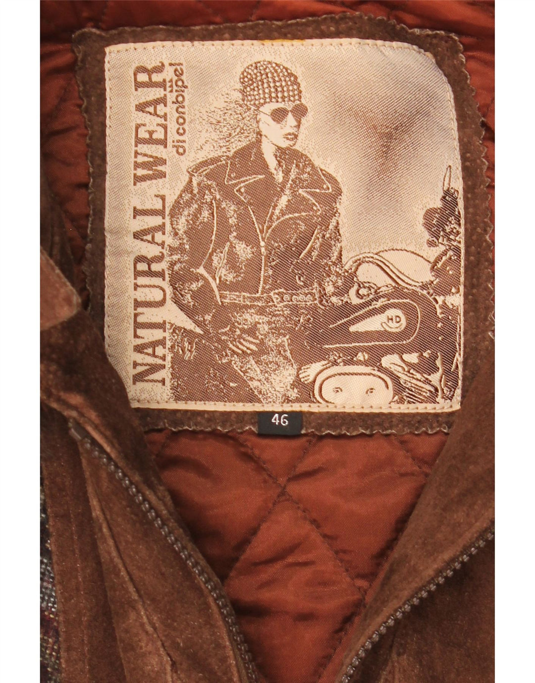Soprabito Oversize Da Donna In Pelle Scamosciata Conbipel IT 46 Large In Pelle Paisley Marrone
