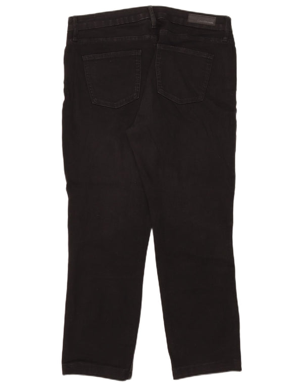 Calvin Klein Womens Crop Skinny Jeans Large W32 L25 Black Cotton