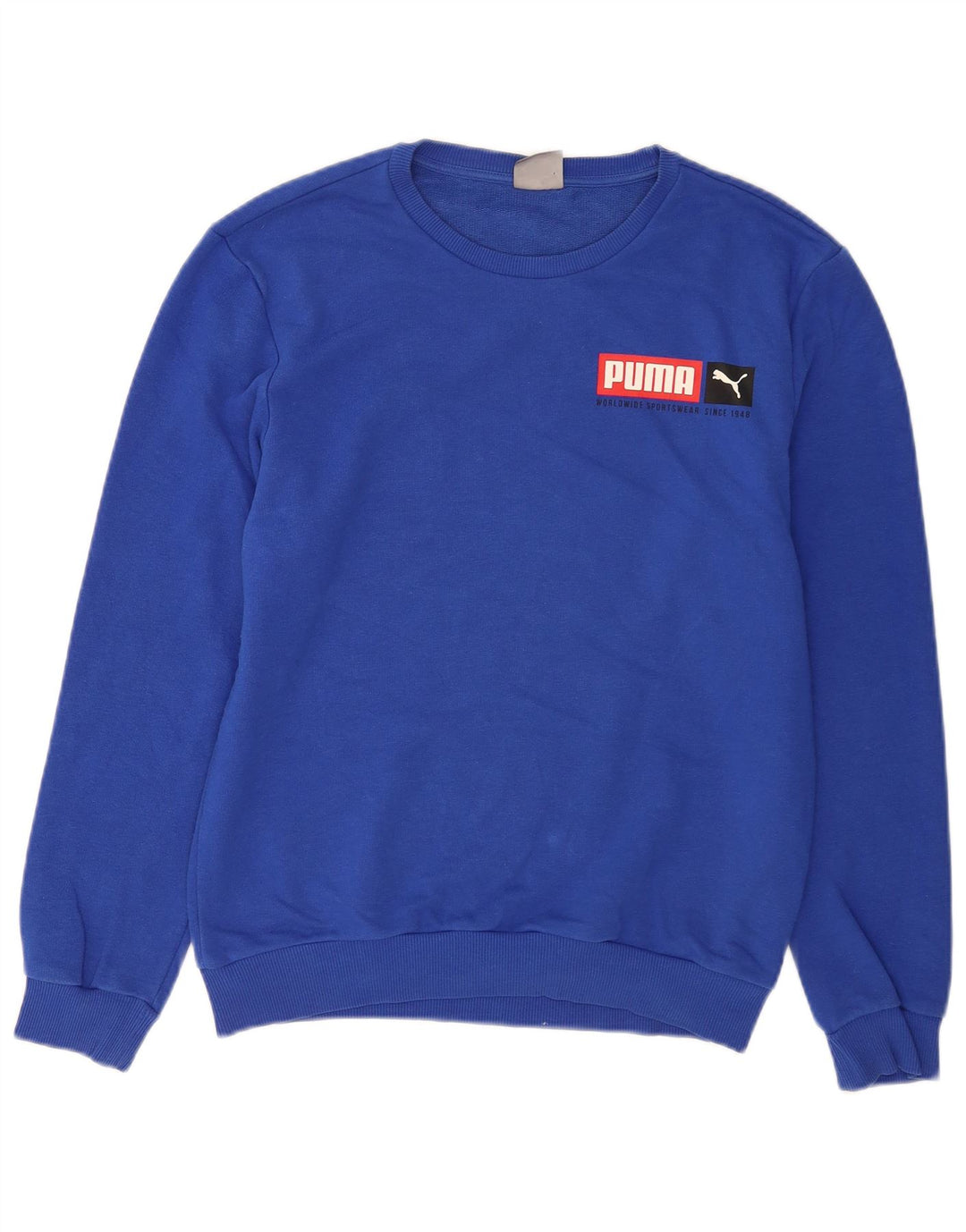 Puma Mens Graphic Sweatshirt Jumper Small Blue