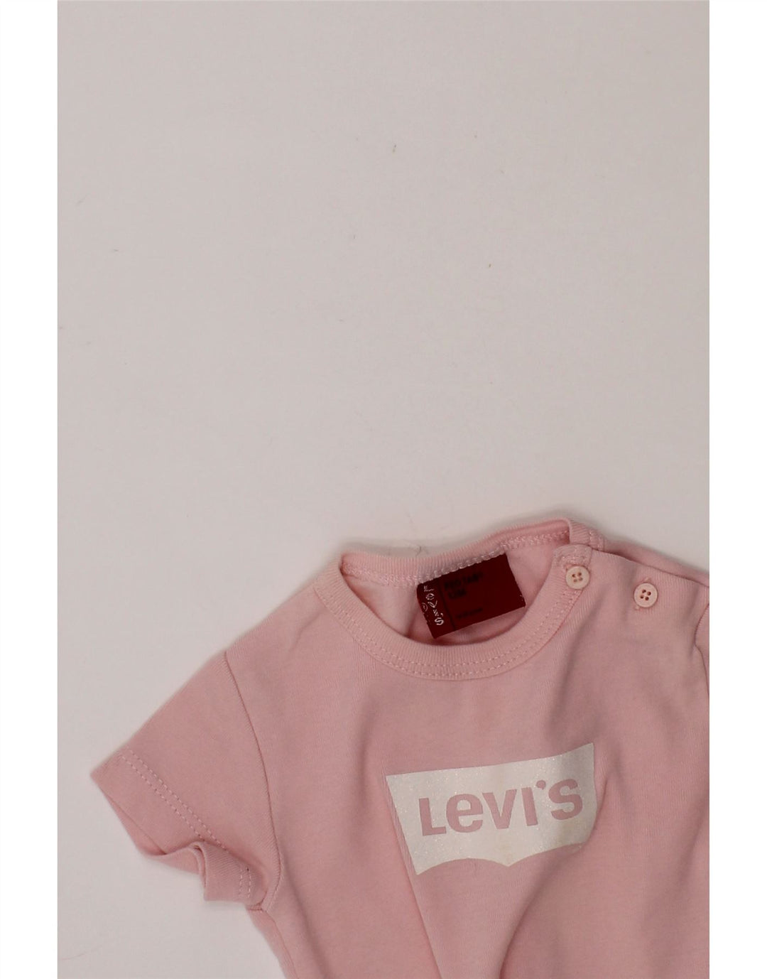 LEVI'S Baby Girls Graphic T-Shirt Top 9-12 Months Pink Cotton Vintage Levi's and Second-Hand Levi's from Messina Hembry 