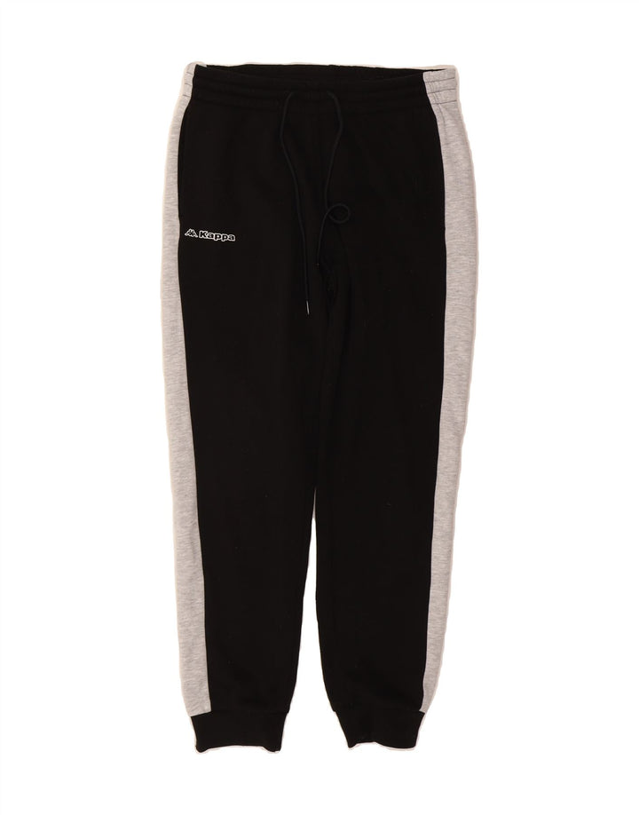 KAPPA Mens Tracksuit Trousers Joggers Medium  Black Colourblock Cotton Vintage Kappa and Second-Hand Kappa from Messina Hembry 