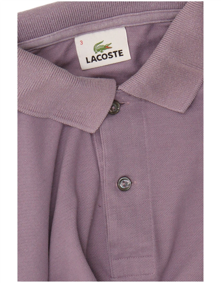 LACOSTE Mens Polo Shirt Size 3 Small Purple Cotton