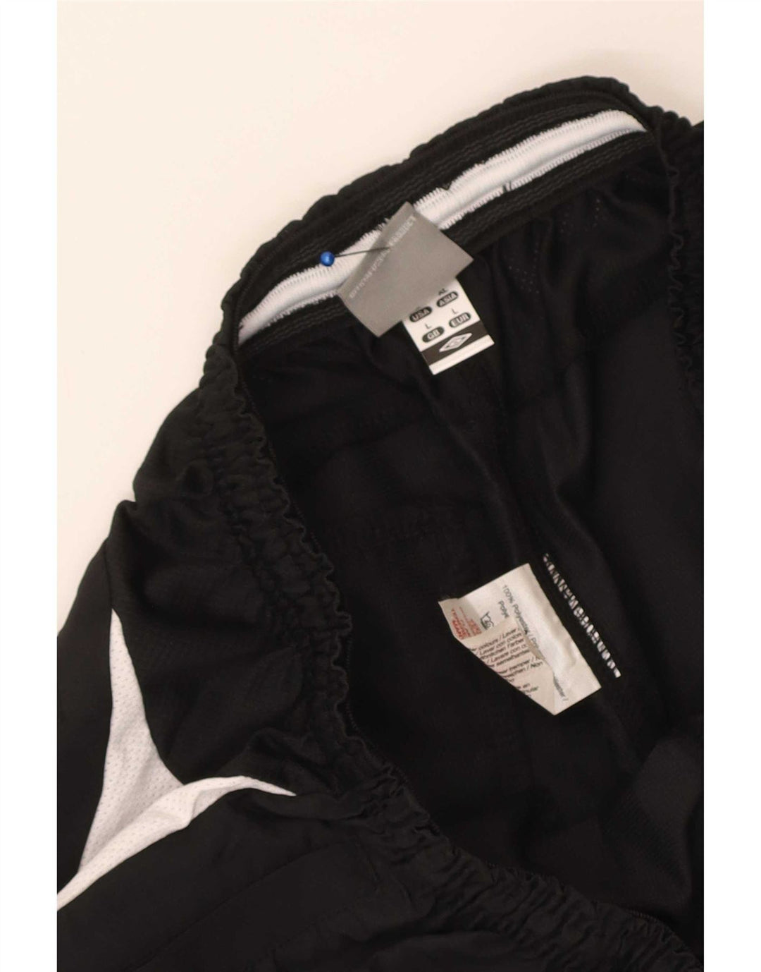 Umbro Mens Sport Shorts Large Black Colourblock Polyester