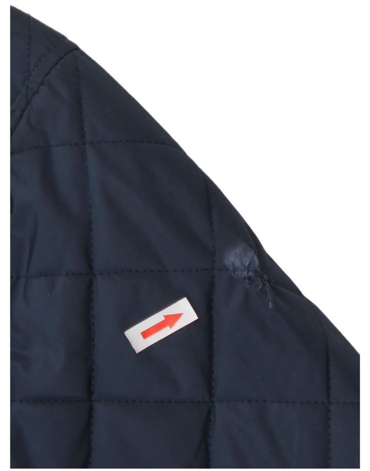 Crew Clothing Herre quiltet jakke UK 42 XL Navy Blue Polyester