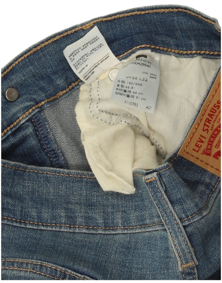 LEVI'S Womens 724 High Rise Straight Jeans W26 L32 Blue