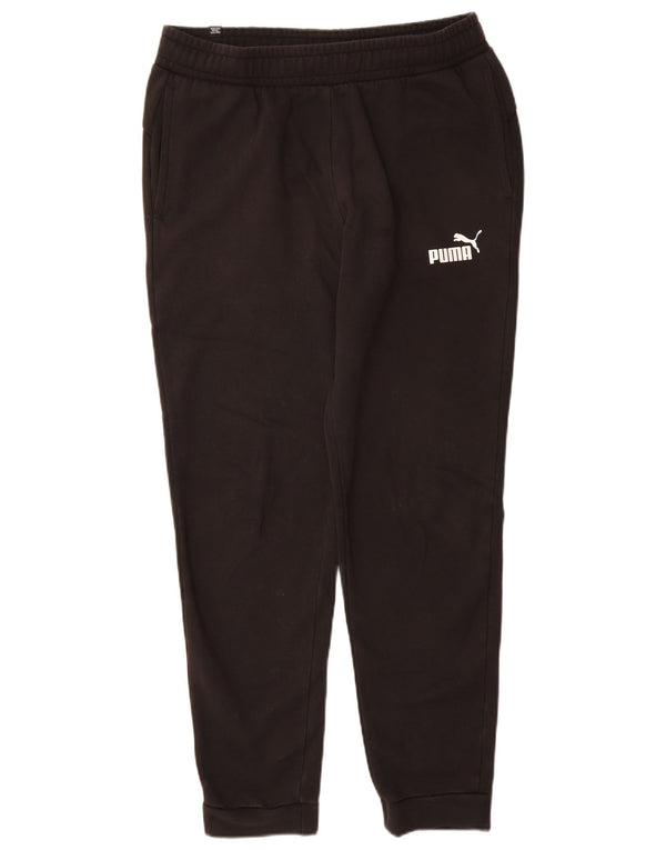 Puma Mens Tracksuit Trousers Joggers Large  Black Cotton