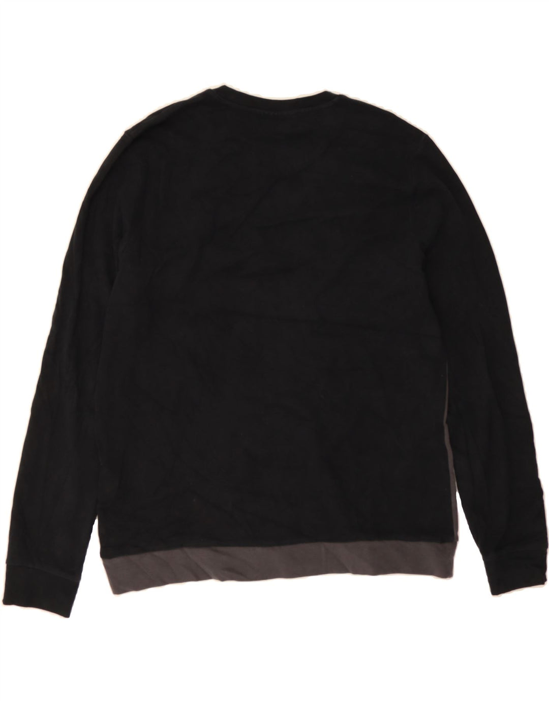 FILA Mens Sweatshirt Jumper Large Black Colourblock Cotton Vintage Fila and Second-Hand Fila from Messina Hembry 