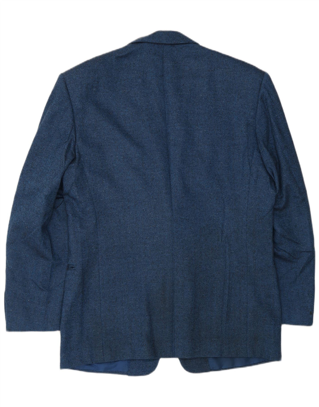 Pal Zileri Mens 2 Button Blazer Jacket IT 52 XL Blue Herringbone Wool