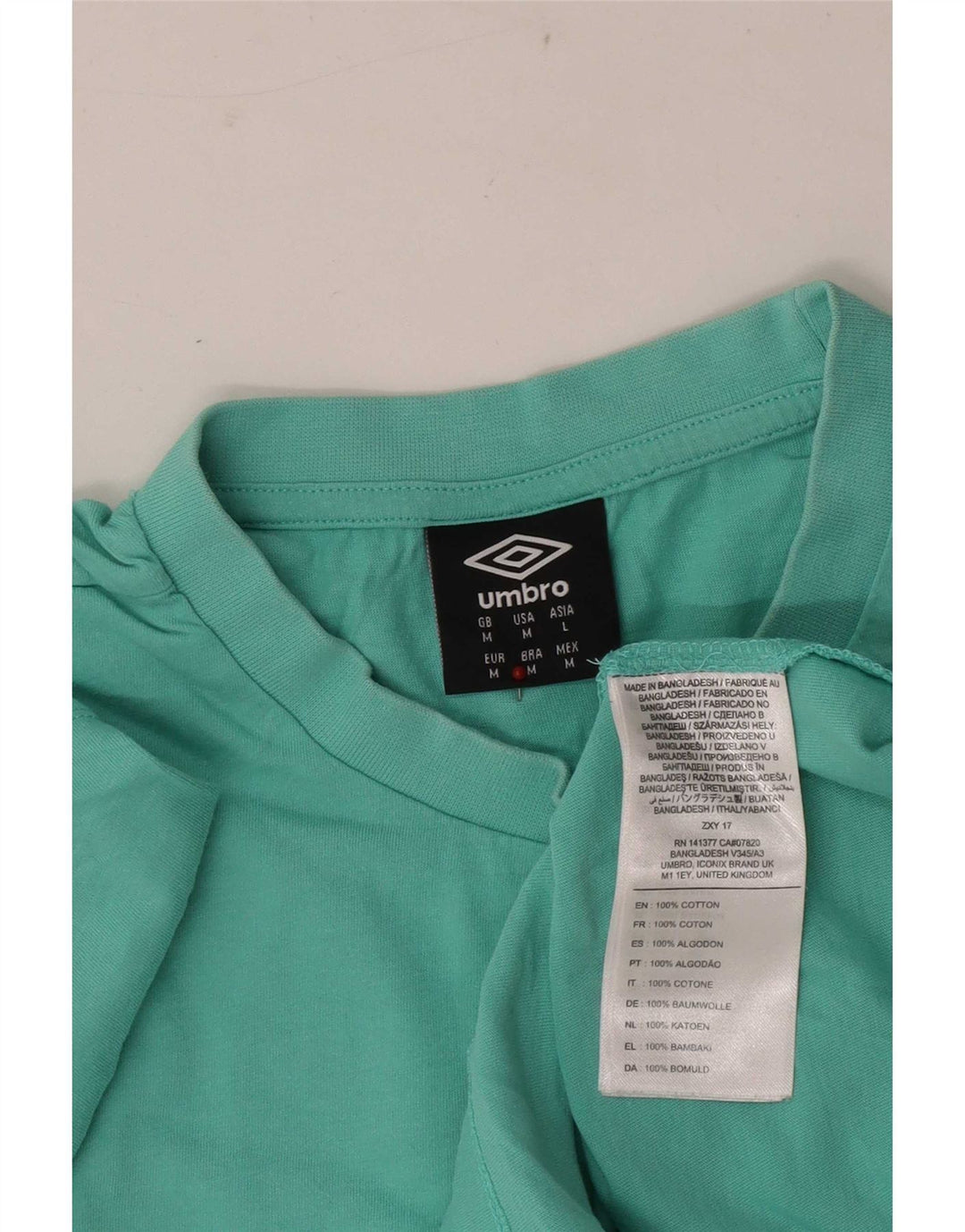 Umbro Mens Graphic T-Shirt Top Medium Green Cotton