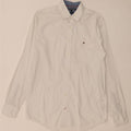 TOMMY HILFIGER Camicia slim fit da uomo in cotone maculato bianco medio
