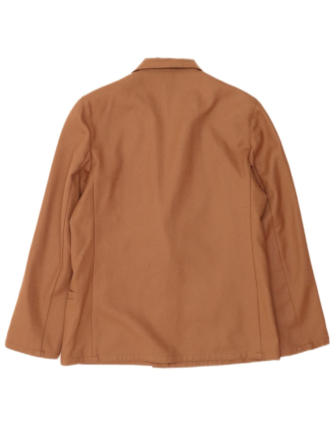 Vintage Damen 2-Knopf-Blazerjacke UK 14 Mittelbraune Schurwolle